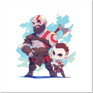 kratos and atreus Posters and Art